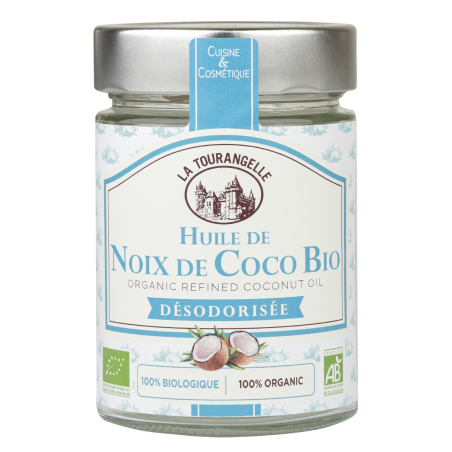 Huile naturelle de noix de Coco comestible - 400 ml