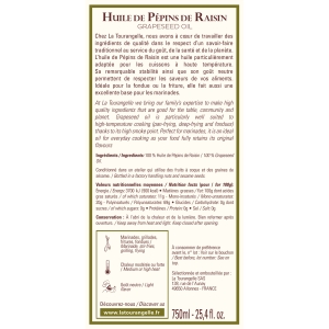 Huile de pépins de raisin 750 ml - Huile