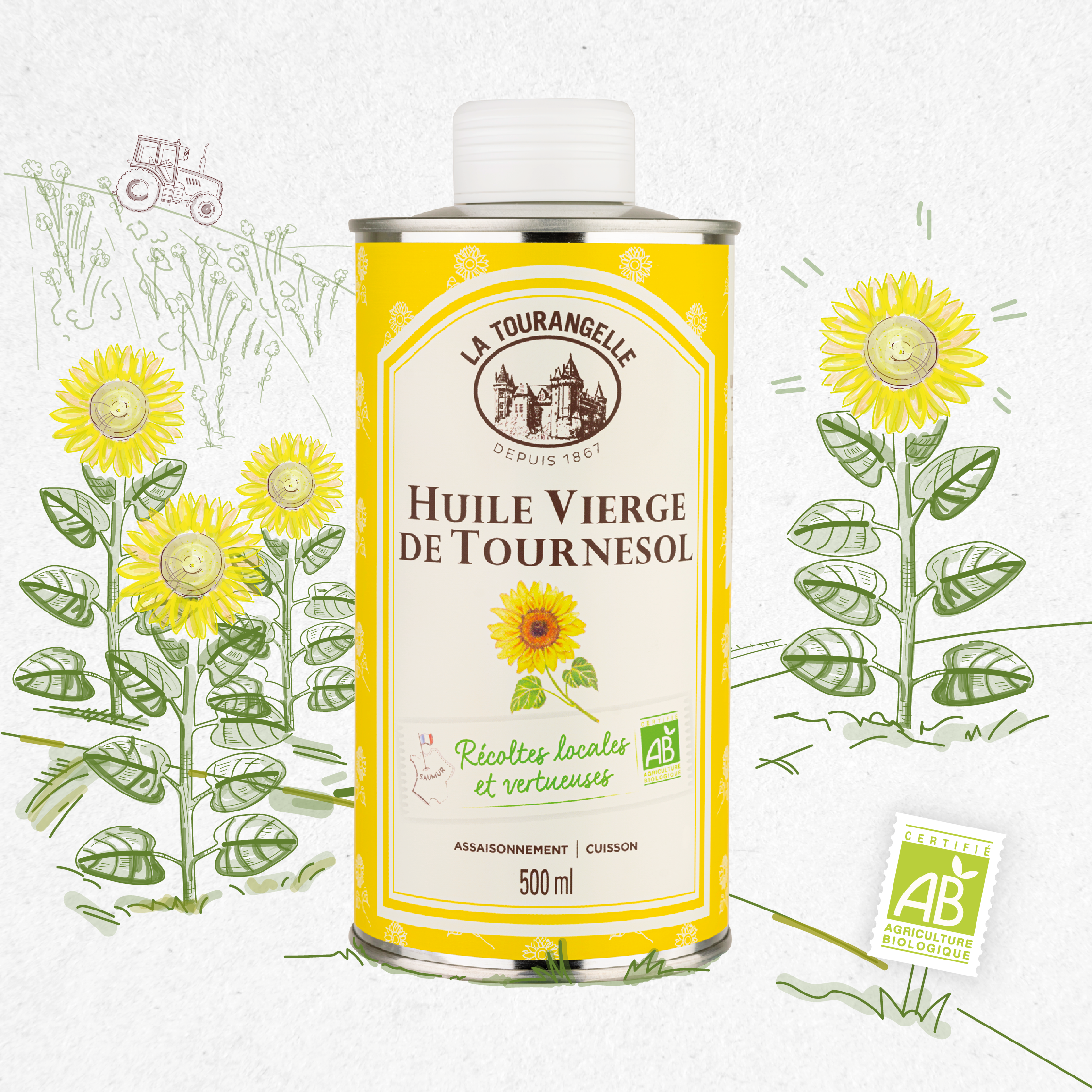 Huile vierge de Tournesol Bio